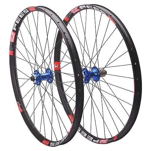 Mountain Bike Wheel : Mountain Bike Wheelset 26 / 27.5 / 29 Inch Disc Brake Sealed Bearing Hubs Support 8-9-10-11 Speed Cassette Thru Axle Wheel Set Front 15*100mm Rear 12*142mm Front / Rear Wheel 32H ( Color : Blue , Size : 29
