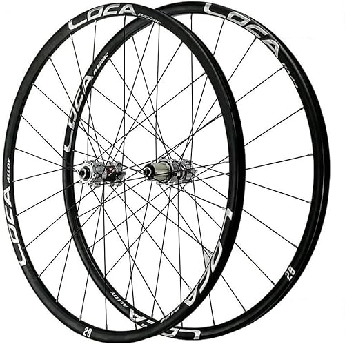 Mountain Bike Wheel : Mountain Bike Wheelset 26 / 27.5 / 29 Inch Mountain Bike Wheel Rims Bicycle Wheelset Quick Release 24H 7 8 9 10 11 12 Speed (Color : Silver, Size : 27.5'')