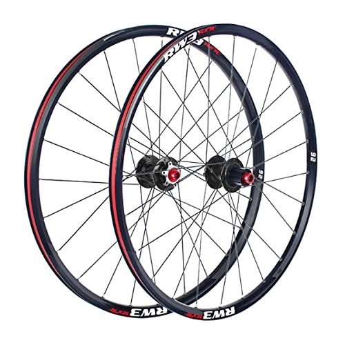 Mountain Bike Wheel : Mountain Bike Wheelset 26 / 27.5 / 29 Inch MTB Rim 24H Thru Axle Hub Disc Brake Wheels For 7 / 8 / 9 / 10 / 11 Speed Cassette 1900g (Color : Black, Size : 27.5'') (Black 26)