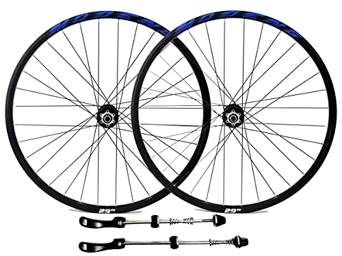 Mountain Bike Wheel : Mountain Bike Wheelset 26" 27.5" 29" MTB Rim 32H Bicycle Quick Release Wheels Disc Brake Hub For 7 / 8 / 9 / 10 / 11 / 12 / 13 Speed Cassette 2055g QR (Color : Orange, Size : 27.5'') (Blue 27.5)