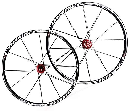 Mountain Bike Wheel : Mountain Bike Wheelset, 26 27.5inch Double Wall MTB Rim 24H Disc Brake Quick Release Compatible 7 8 9 10 11 Bike Wheel