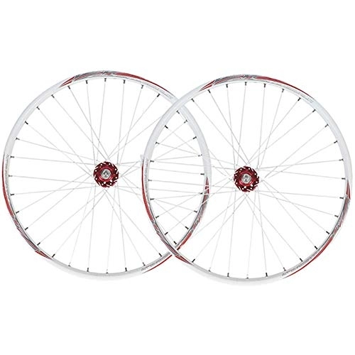 Mountain Bike Wheel : Mountain Bike Wheelset 26 Inch Front 2 Rear 4 Palin Bearing Hub Aluminum Alloy Rim Quick Release Disc Brake 7 8 9 10 Speed Cycling Wheel Set (Color : B)