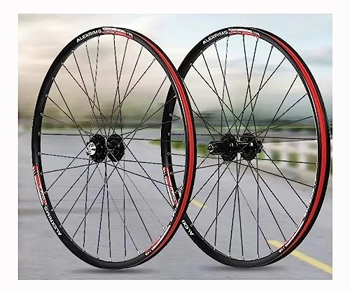 Mountain Bike Wheel : Mountain Bike Wheelset 26 Inch Rims Front And Rear 100 / 135 / 2 Sealed Bearing Quick Release Hubs Bi Disc Brake Wheel Set For 8 9 10 Speed Cassette (Color : White)