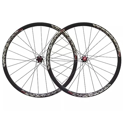 Mountain Bike Wheel : Mountain Bike Wheelset 26 Inch Straight Pull Hubs Front 2 Rear 4 Sealed Bearings 100 / 135 Wheel Set Aluminum Wrapped Carbon Fiber QR Wheels For 7-10 Speed