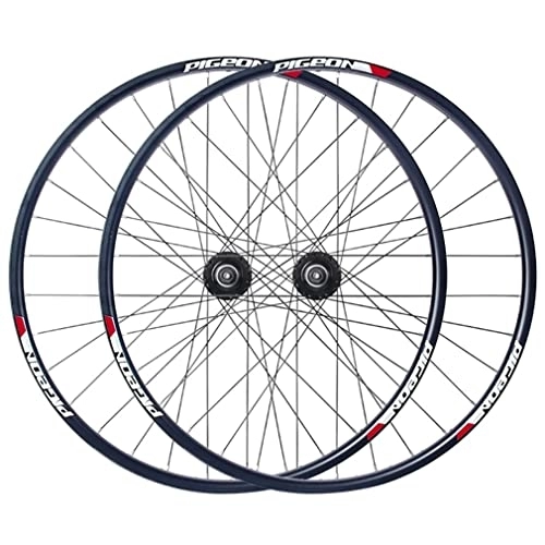 Mountain Bike Wheel : Mountain Bike Wheelset 27.5'' Rim Disc Brake MTB Wheelset Quick Release Front Rear Wheels Bicycle Wheel 32H Hub For 7 / 8 Speed Rotary Flywheel 2800g (Color : Green, Size : 27.5'') (Red 27.5)