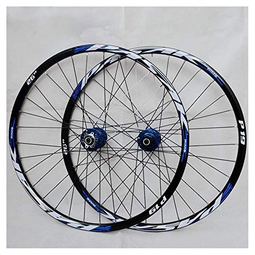 Mountain Bike Wheel : Mountain Bike Wheelset, 29 / 26 / 27.5 Inch Bicycle Wheel (Front + Rear) Double Walled MTB Rim Fast Release Disc Brake 32H 7-11 Speed Cassette