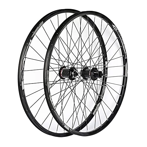 Mountain Bike Wheel : Mountain Bike Wheelset, 29 / 26 / 27.5 Inch Bicycle Wheel with Ultralight Carbon, Double Walled Aluminum Alloy MTB Rim Fast Release Disc Brake 32H 8-11 Speed, Black, 29in