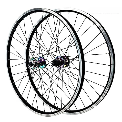 Mountain Bike Wheel : Mountain Bike Wheelset 29 Inch V-brake Disc Brake Dual-purpose Rims Sealed Bearing Hubs Support 8-12 Speed Cassette QR Wheel Set (Color : A)