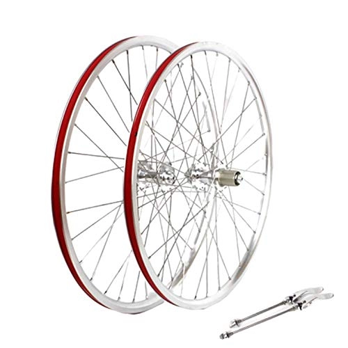 Mountain Bike Wheel : Mountain Bike Wheelset 700C Aluminum Alloy The Classic 6 Pawls 72 Click System Barrel Shaft Quick Release Disc Brake Wheel Set, suitable for road bikes.