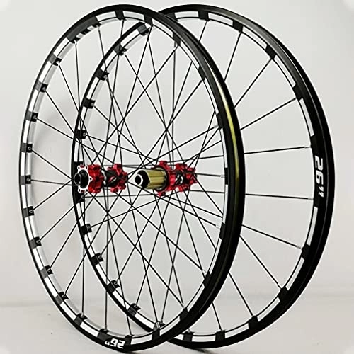 Mountain Bike Wheel : Mountain Bike Wheelset Disc Brake 26" 27.5" Bicycle Rim MTB Wheels 24 Holes Hub For 7 / 8 / 9 / 10 / 11 / 12 Speed Cassette Front And Rear Wheel 1750g Bolt On (Size : 27.5inch, Type : Quick release) (Thru