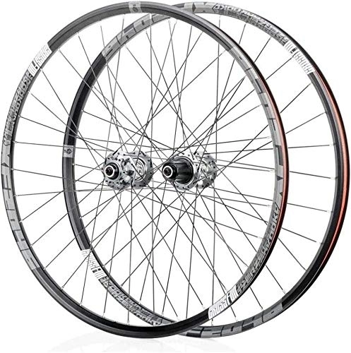 Mountain Bike Wheel : Mountain MTB Bike Wheel Set Bicycle Wheel Set 26 (Grey 26inch)