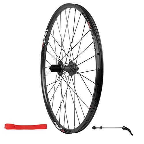 Mountain Bike Wheel : MTB 26 Inch Mountain Bike Wheels, Double Wall MTB Rim Brake 32 Holes Disc Brake Quick Release Black Rim 7 8 9 10 Speed 135mm Wheels (Color : Red)