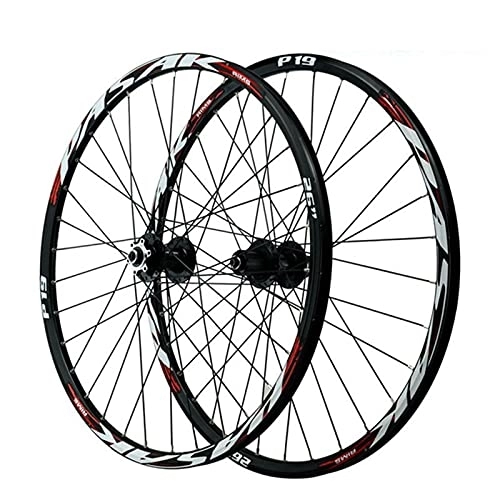 Mountain Bike Wheel : MTB Bicycle Wheels Mountain Bike Wheel Front 2 Rear 4 Bearing 26 / 27.5 / 29inch 7-11speed Six Hole Disc Brake QR100 135alloy Hub 1-1 / 2” (Color : Red, Size : 29 inch)