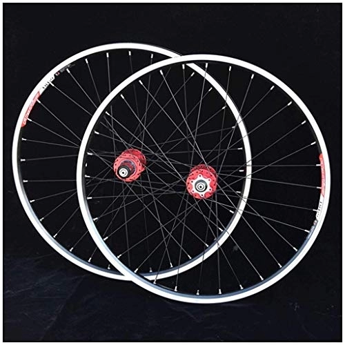 Mountain Bike Wheel : MTB Bicycle Wheelset 26" / 27.5" For Mountain Bike Double Wall Rim 36H Disc / V Brake Aluminum Alloy Card Hub 9-11 Speed Sealed Bearing QR