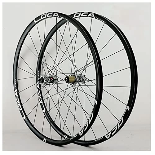 Mountain Bike Wheel : MTB Bike Wheelset 26 / 27.5 / 29-inch Bicycle Rims Aluminum Alloy Disc Brake Thru Axle 24H Bicycle Front Rear Wheel 8-12 Speed Cassette (Color : Silver A, Size : 26'')