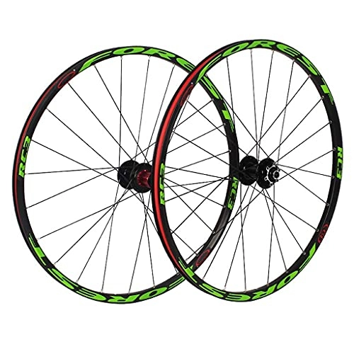Mountain Bike Wheel : MTB Bike Wheelset 26" 27.5 Inch, Double Wall Aluminum Alloy Hybrid / Mountain Discbrake 24 Hole Compatible 8 / 9 / 10 / 11 Speed