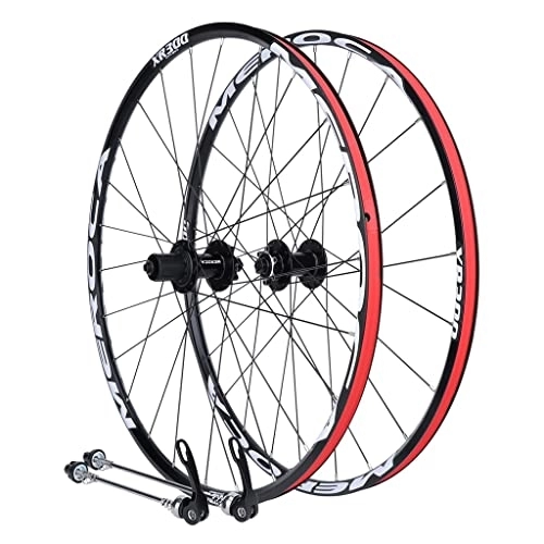 Mountain Bike Wheel : MTB Bike Wheelset Rim 26 27.5 Inch, Double Wall Aluminum Alloy 5 Bearings Hybrid / Mountain QR 9x100mm Disc Brake Wheels for 8-11 Speed