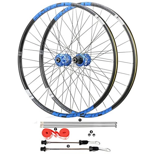 Mountain Bike Wheel : MTB Mountain Bike Bicycle Wheelset 26 / 27.5 Inch, Double Walled Aluminum Alloy Disc Brake Quick Release 4 Palin 8 / 9 / 10 / 11 Speed 32H Wheels (Color : C, Size : 27.5 inch)