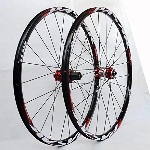 Mountain Bike Wheel : MTB Mountain Bike Wheel 26 / 27.5 Inch Bicycle Wheelset CNC Double Wall Alloy Rim Carbon Fiber Hub Sealed Bearing Disc Brake QR 7 / 8 / 9 / 10 / 11 Speed (Size : 27.5in) (26in)