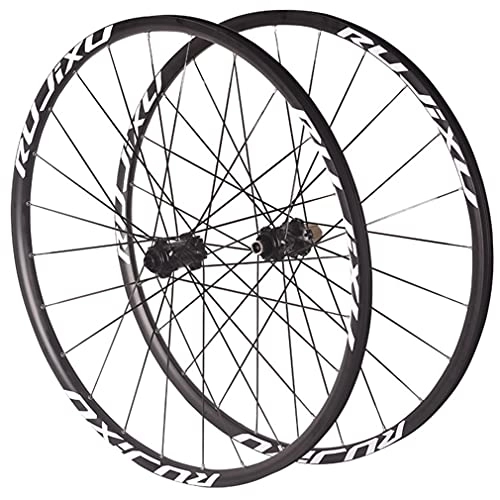 Mountain Bike Wheel : MTB Wheelset 26" 27.5" 29" Bolt On Centerlock Disc Brake Mountain Bike Wheels Carbon Hub 24H Bike Wheel Suitable 7-11 Speed Cassette Super Light Cycling Wheel Set 1950g (Black 26 inch)