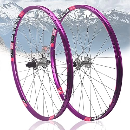 Mountain Bike Wheel : MTB Wheelset 26 / 27.5 / 29 Inch Disc Brake Bicycle Front Rear Wheel 32 Spokes Mountain Bike Rims 8 9 10 11 12 Speed Cassette Thru Axle Sealed Bearing Hubs (Color : Sliver, Size : 29'')
