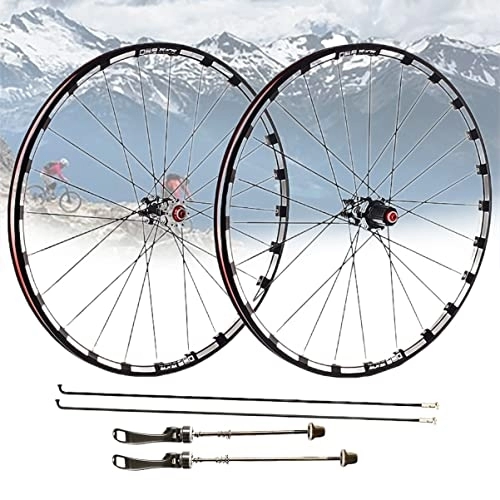 Mountain Bike Wheel : MTB Wheelset 26 / 27.5 / 29 Inch QR Disc Brake Wheel 24 H Mountain Bike Rim Sealed Bearing Carbon Fiber Hubs Fit 7 8 9 10 11 Speed Cassette (Color : Black, Size : 29'')