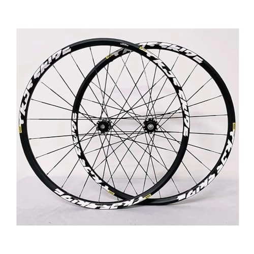 Mountain Bike Wheel : MTB Wheelset 26 / 27.5 / 29inch Disc Brake Center Lock Thru Axle Mountain Bike Wheel Aluminum Alloy Double Wall Rim 7 / 8 / 9 / 10 / 11 Speed Cassette 24holes (Color : Svart, Size : 29'')