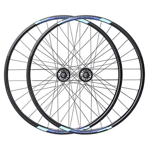Mountain Bike Wheel : MTB Wheelset 26'' Disc Brake Bicycle Rim Quick Release Front Rear Wheel Set Mountain Bike Wheels 32H Hub For 7 / 8 Speed Rotary Flywheel 2300g (Color : Green, Size : 26'') (Blue 26)