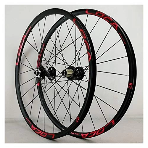 Mountain Bike Wheel : MTB Wheelset For Mountain Bike 26 27.5in Mountain Bike Wheel Double Layer Alloy Rim Disc Brake QR 8-12 Speed Palin Sealed Bearing Hub (Color : C, Size : 27.5in)
