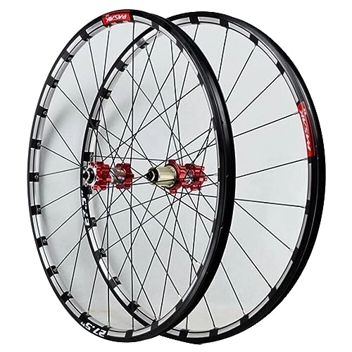 Mountain Bike Wheel : MYKINY 26 / 27.5 / 29 Inch MTB Wheelset, Aluminum Alloy Mountain Bike Wheels Disc Brake 7 / 8 / 9 / 10 / 11 / 112 Speed 24H Spokes Double Wall Rims Wheel (Color : Quick release, Size : 26inch)