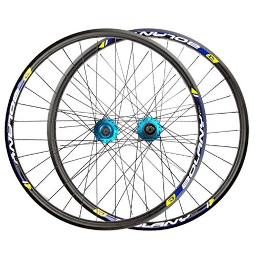 Mountain Bike Wheel : MZPWJD Bike Wheelset 27.5" MTB Double Wall Alloy Rim Disc brake QR 8-10 Speed Cassette Hub Sealed Bearing Steel Spoke 32H (Color : A)