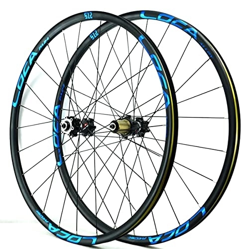 Mountain Bike Wheel : NEZIAN Mountain Bike Front Rear Wheels MTB Bike Wheelset For 12 Speed 8-11S Need Spacers 26 / 27.5 / 29 Inch Disc Brake Aluminum Alloy Rim Quick Release (Color : Blue, Size : 27 INCH)