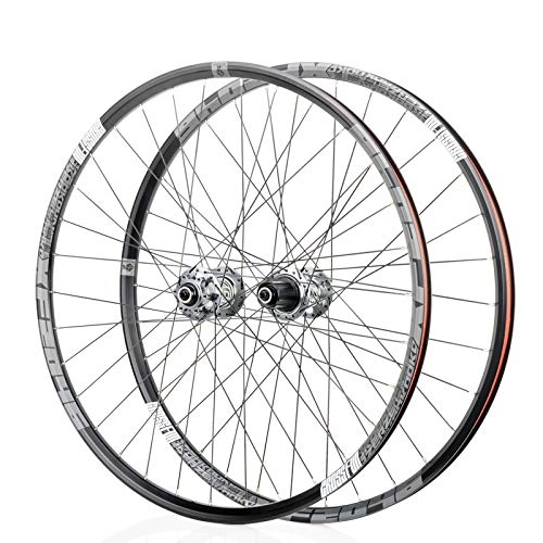 Mountain Bike Wheel : NYK KOOZER XF2046 26 27.5 650B 29" Wheelset Mountain Bike Disc M TB Road Wheel 32H (Black & Grey, 26")