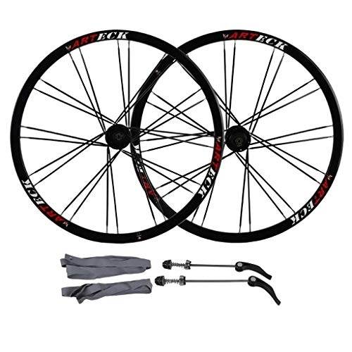 Mountain Bike Wheel : Outdoor Bike Wheelset 26, MTB Cycling Wheels Mountain Bike Disc Brake Wheel Set Quick Release 24 Hole Bearing 7 8 9 10 Speed Training