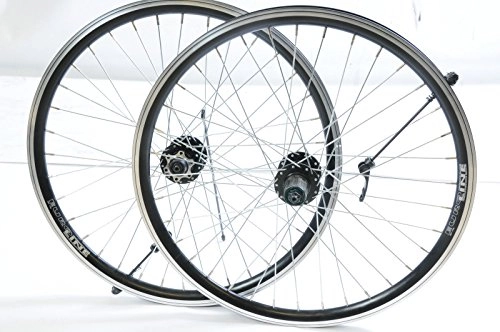 Mountain Bike Wheel : PAIR 24 MTB 8 or 9 SPEED CASSETTE SEALED BEARING DISC HUB BIKE WHEELS DOUBLE WALL RIMS JUNIOR MOUNTAIN BIKE BLACK
