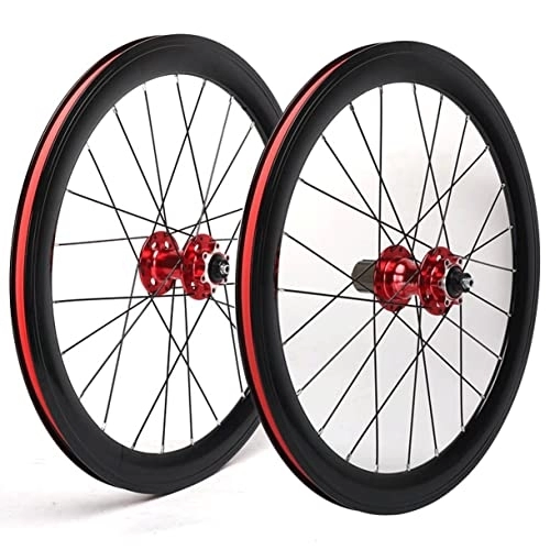 Mountain Bike Wheel : Puozult Bike Wheelset 20 Inch 451 Mountain Cycling Wheels Aluminum Alloy Disc Brake For 7-11 Speed Freewheels Quick Release Bicycle Wheel Front 2 Rear 4 Bearing