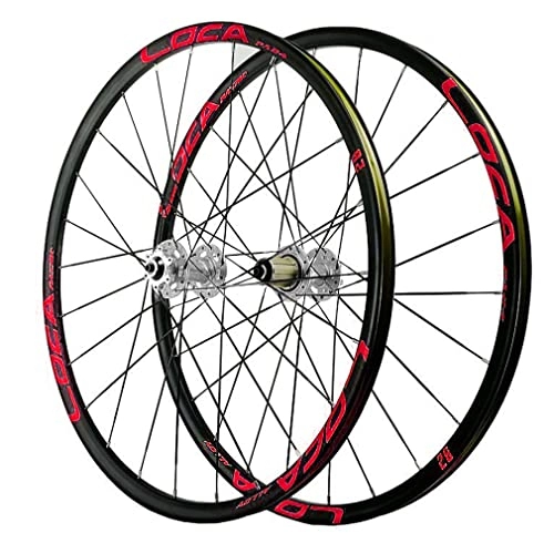 Mountain Bike Wheel : QHY MTB Bike Wheelset 26 27.5 29in QR Mountain Bike Wheels Disc Brake Sealed Bearing Bicycle Rims For 7 8 9 10 11 Speed Cassette Bicycle Accessories 1630g (Color : B-Red, Size : 29in)
