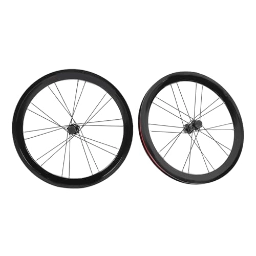Mountain Bike Wheel : Quality Bike Wheelset – Stable Driving Mountain Bike Front and Rear Wheels for Folding Bikes-Black