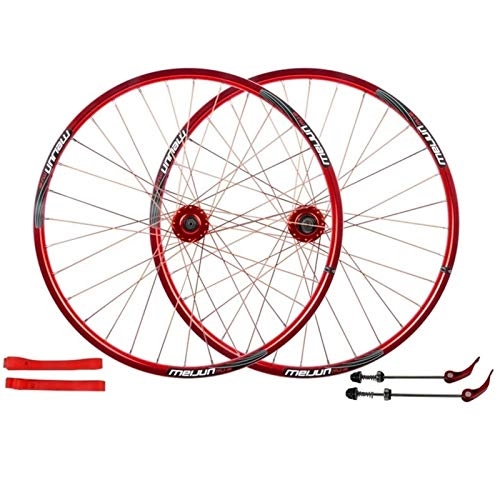 Mountain Bike Wheel : Quick Release Axles Bicycle Accessory Bicycle Wheelset 26 Inch MTB Bike Front And Rear Wheel Double Wall Alloy Rims Disc Brake Cassette Fiywheel Hub 7 / 8 / 9 / 10 Speed 32H Road Bicycle Cyclocross Bike Whe