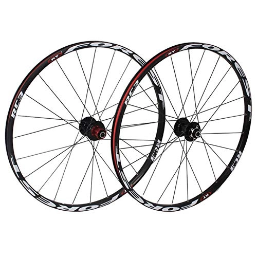 Mountain Bike Wheel : Quick Release Axles Bicycle Accessory Mountain Bike Wheelset 26 27.5 In Bicycle Wheel MTB Double Layer Rim 7 Sealed Bearing 11 Speed Cassette Hub Disc Brake QR 24 Holes 1850g Road Bicycle Cyclocross B