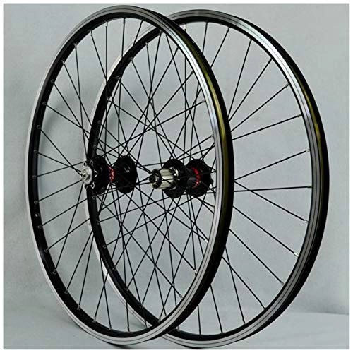 Mountain Bike Wheel : Quick Release Axles Bicycle Accessory MTB Bike Front Rear Wheel For 26 Inch Bicycle Wheelset Double Layer Alloy Rim 6 Sealed Bearing Disc / Rim Brake QR 7-11 Speed 32H Road Bicycle Cyclocross Bike Wheel