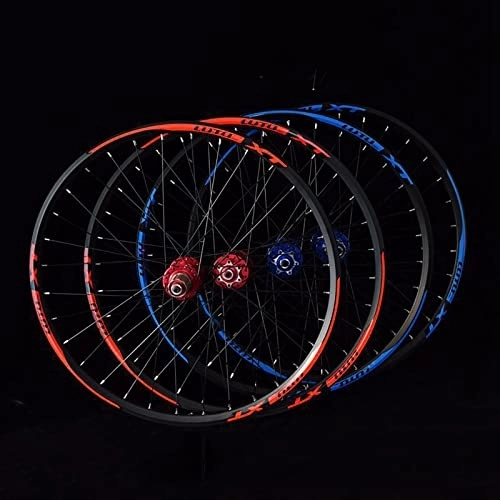 Mountain Bike Wheel : Quick Release Disc Brake 32H MTB Wheelset 26" 27.5" 29" Mountain Bike Wheels, High Strength Aluminum Alloy Rim Black Bike Wheel, Suitable 7-11 Speed Cassette Mountain Bike Wheelset, 27.5