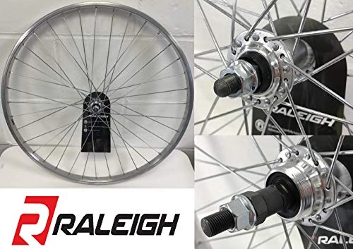 Mountain Bike Wheel : RALEIGH TRU BUILD 26" Alloy Rear Mountain Bike Wheel - Nutted - Silver - RGR810