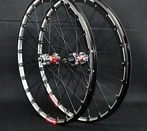Mountain Bike Wheel : Rayblow MTB Bicycle Wheelset Carbon Hub, 26 / 27.5 inch Mountain Bike Wheelsets Rim with QR, 7-11 Speed Wheel Hubs Disc Brake, Double Wall Flat Spokes Wheelset 24 Hole (Weight: 1750G), 26