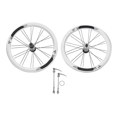 Mountain Bike Wheel : RiToEasysports 11 Speed Bike Wheelset, 20 Inch Aluminium Alloy Wheel Set Front 2 Rear 4 Bearing Bike Rim with Quick Release Skewers for Mountain Bike Road Bike(Silver)