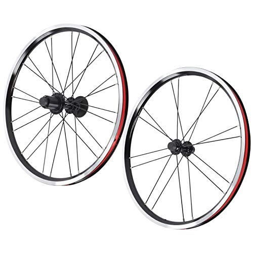 Mountain Bike Wheel : RiToEasysports Bicycle Wheelset, 20in Folding Mountain Bike Wheel Set Aluminium Alloy Wheelset