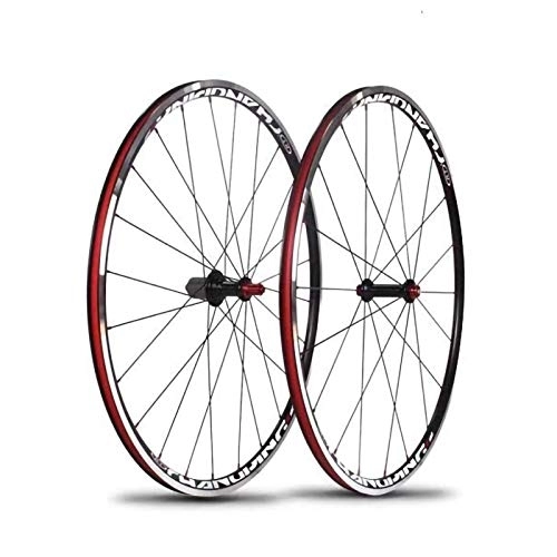 Mountain Bike Wheel : Road Bicycle Wheelset, 700C Aluminum Alloy Peilin Before 2 After 5 Compatible with 7 / 8 / 9 / 10 / 11 Speed Flywheel Suitable for Bicycles Mountain Wheel Set (Black)