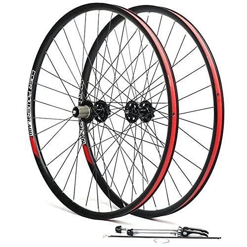 Mountain Bike Wheel : RSTJ-Sjef 29 Inch Mountain Bike Wheelset, Aluminum Alloy Rim 32H Clincher Wheelset, Quick Release Disc Brake Black Bike Wheels for 8 / 9 / 10 / 11 Speed