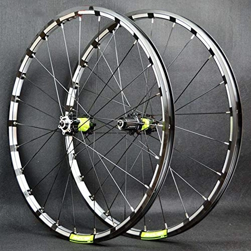 Mountain Bike Wheel : Samnuerly 26 27.5 In MTB Mountain Bicycle Wheelset Double Wall Quick Release Straight Pull 4 Bearing Disc Brake Bike Rims Front Rear Wheels 7 8 9 10 11 12 Speeds (F 26IN)