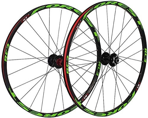 Mountain Bike Wheel : Samnuerly 27.5 inch bicycle wheelset rear wheel, double walled rim quick release wheel set disc brake Palin Bearing mountain bike-24 perforated disc 8 / 9 / 10 speed (27.5in)
